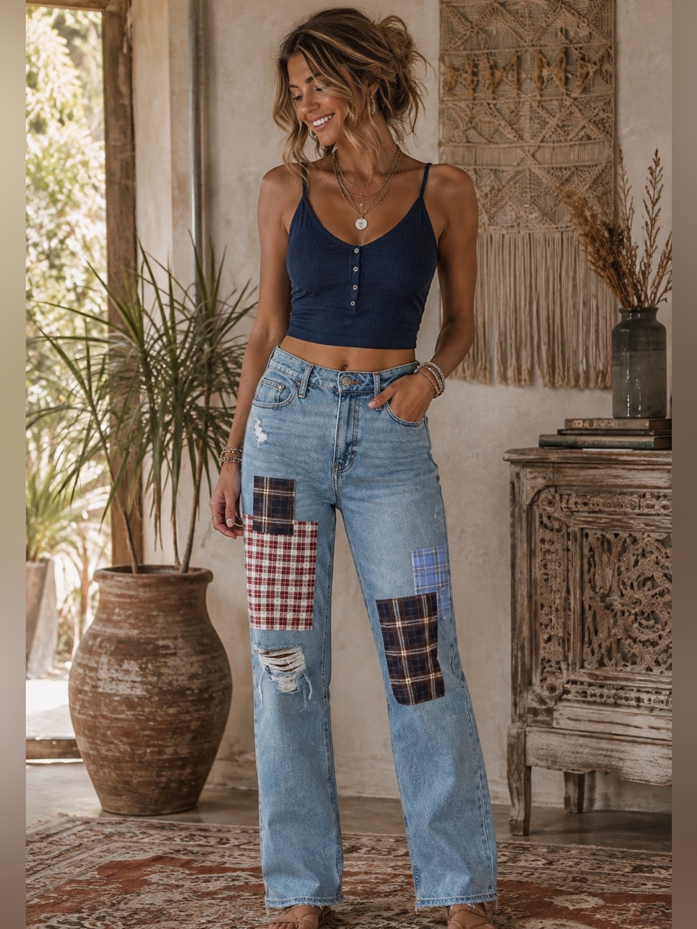 Hollister Cotton High-Rise Dad Jeans
